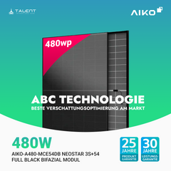 AIKO Solar 480W Dual Glass Full Black Modul AIKO-A480-MCE54Db Neostar 3S+54 (Staffelpreis)