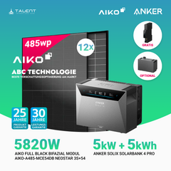 5820W Balkonkraftwerk mit Speicher - 12 × AIKO 485W Full Black bifazial & Anker SOLIX Solarbank 4 Pro | jetzt auf Lager & sofort lieferbar
