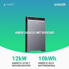 Anker SOLIX X1-H12K-T 12kW Wechselrichter mit Speicheroption - Ihr Schritt in Richtung Energieunabhängigkeit