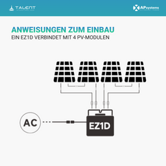 Balkonkraftwerk 2730W (6 x 455W) Bifacial Glas PV Modul Full Black + 1800W EZ1D Apsystems Wechselrichter