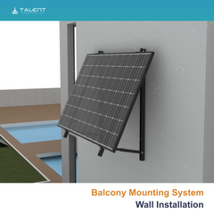 4 in 1 Balkonkraftwerk Montage System für 1 PV Module | Halterung Befestigung für Balkon Wand Garage Dach