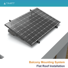 4 in 1 Balkonkraftwerk Montage System für 1 PV Module | Halterung Befestigung für Balkon Wand Garage Dach
