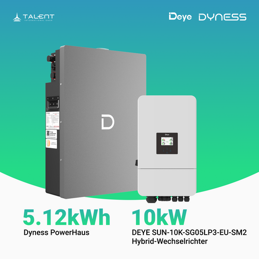 Deye Hybrid-wechselrichter SUN-10K-SG05LP3-EU-SM2 10kW + Dyness Powerhaus 5,12kWh / 10.24kWh Speicher