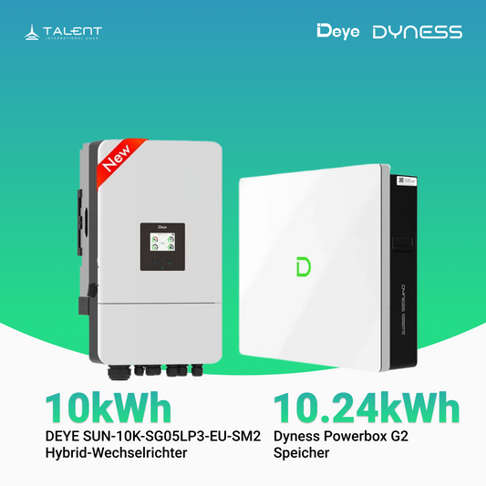 Deye SUN-10K-SG05LP3-EU-SM2 Hybrid Wechselrichter Dreiphasig + Dyness Powerbox G2 – 10,24 kWh Heimspeicher