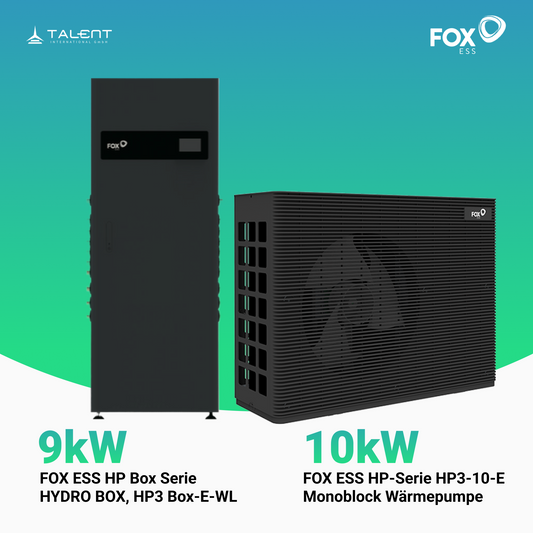 FOX ESS HP Box Serie Monoblock Wärmepumpe HP3-10-E 10kW + HYDRO BOX HP3 Box-E-WL 9kW