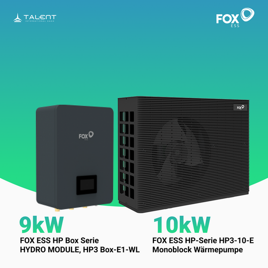 FOX ESS HP Box Serie Monoblock Wärmepumpe HP3-10-E 10kW + Hydro Module HP3 Box-E1-WL 9kW