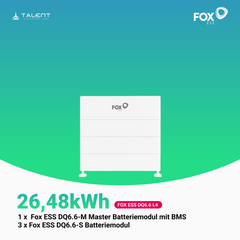 Fox ESS DQ6.6 Hochvolt-Speicher mit Master-BMS & Slave-Modulen L3 - L14 ( 19,86kWh bis 92,68kWh)