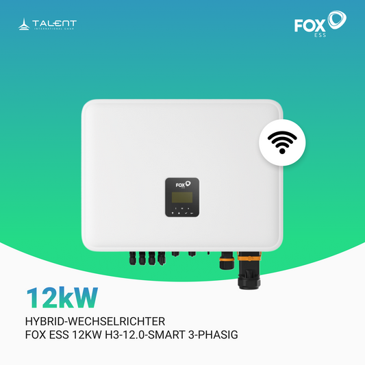 FOX ESS 12kW H3-12.0-Smart 3-phasig Hybridwechselrichter inkl. Wifi-Modul & Energiezähler