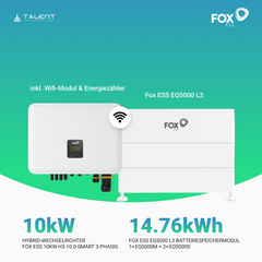FOX ESS 10kW H3-10.0-Smart 3-phasig Hybridwechselrichter mit EQ5000 L2 bis L6 I 4,92kWh bis 29,52kWh Batteriespeichersystem
