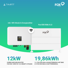 Fox ESS H3-12.0-Smart 12 kW mit DQ6.6 L3 (19,86 kWh) Hochvoltspeicher