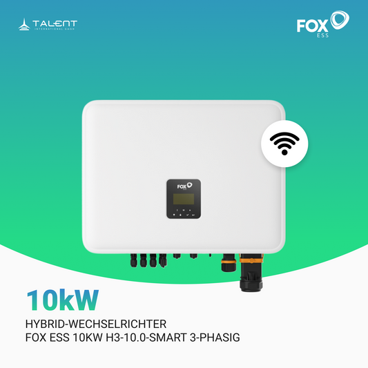 FOX ESS 10kW H3-10.0-Smart 3-phasig Hybridwechselrichter inkl. Wifi-Modul & Energiezähler