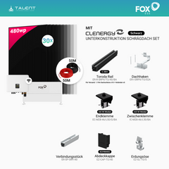 PV Komplettset 14 kWp - 30 × 480W AIKO Full Black & Fox ESS H3-15.0-Smart 15 kW Hybridwechselrichter mit Fox ESS EQ5000-P L2 (9,94 kWh)