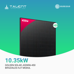 Golden Solar 450W JGDN96-450 HJT Bifacial Glas PV Modul Full Black