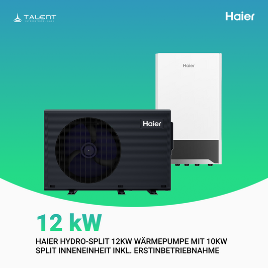 Haier Hydro-Split 12kW Wärmepumpe mit 10kW Split Inneneinheit inkl. Erstinbetriebnahme