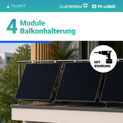 APsystems EZHI + EZ1M Set: Insel- & Hybrid-System + 5 kWh / 10 kWh Speicher + 1820W (4 × 455W) Bifacial Glas Full Black Modulen + AC Leistung 2800W