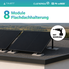 3840W Balkonkraftwerk mit Speicher - 8x 480W Aiko Full Black Glas-Glas bifazial Modul & Anker Solix Solarbank 3 Pro
