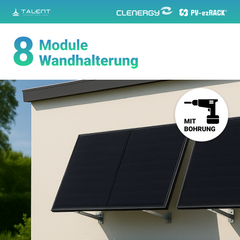 3840W Balkonkraftwerk mit Speicher - 8x 480W Aiko Full Black Glas-Glas bifazial Modul & Anker Solix Solarbank 3 Pro