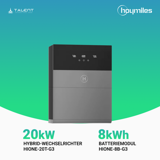 Hoymiles - HiOne-20T-G3 20kW Hybrid-Wechselrichter dreiphasig und 8kWh Speicher ALL-IN-ONE BESS Energiespeichersystem