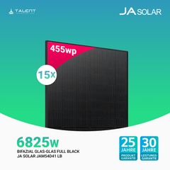JA Solar 455W Bifazial Glas-Glas Full Black JAM54D41 LB (Staffelpreis)