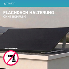 Balkonkraftwerk Halterung Flachdach & Garage mit Ballastsystem