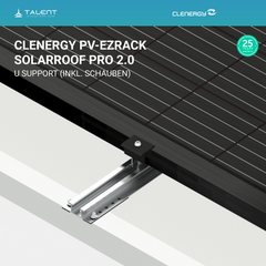Clenergy PV-ezRack® SolarRoof Pro 2.0 Unterkonstruktion Trapezdach Montageset für 6 Module (Querformat, Übereinander) neue ver. 2026