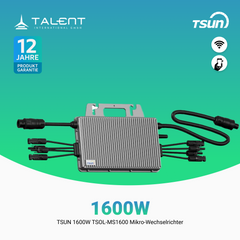 TSUN 1600W TSOL-MS1600 Mikro-Wechselrichter für Balkonkraftwerk, IP67 wetterfest, 4 MPPT, Bluetooth & WiFi