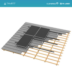 Clenergy PV-ezRack® SolarRoof Pro 2.0 Unterkonstruktion Schrägdach Montageset für 24 Module in Schwarz ( neue ver. 2026 )