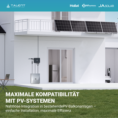 APsystems EZHI + EZ1M Set: Insel- & Hybrid-System + 5 kWh / 10 kWh Speicher + 1820W (4 × 455W) Bifacial Glas Full Black Modulen + AC Leistung 2800W
