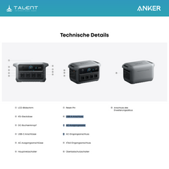 Anker SOLIX C2000 Gen 2 Tragbare Powerstation, optional mit Erweiterungsakku (0% MwSt. gem. § 12 Abs. 3 UStG)