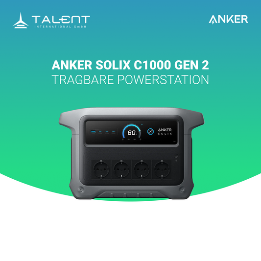 Anker SOLIX C1000 Gen 2 Tragbare Powerstation (0% MwSt. gem. § 12 Abs. 3 UStG)