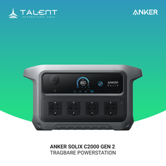 Anker SOLIX C2000 Gen 2 Tragbare Powerstation, optional mit Erweiterungsakku (0% MwSt. gem. § 12 Abs. 3 UStG)