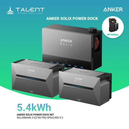 Anker SOLIX Power Dock Multisystem mit 2x Solarbank 3 Pro  ( Optional mit BP2700 Erweiterungsakku & Smart Meter )