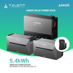 Anker SOLIX Power Dock Multisystem mit 2x Solarbank 3 Pro  ( Optional mit BP2700 Erweiterungsakku & Smart Meter )