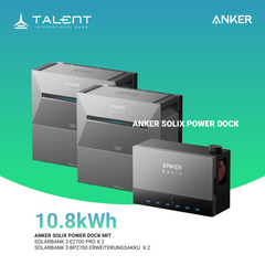 Anker SOLIX Power Dock Multisystem mit 2x Solarbank 3 Pro  ( Optional mit BP2700 Erweiterungsakku & Smart Meter )