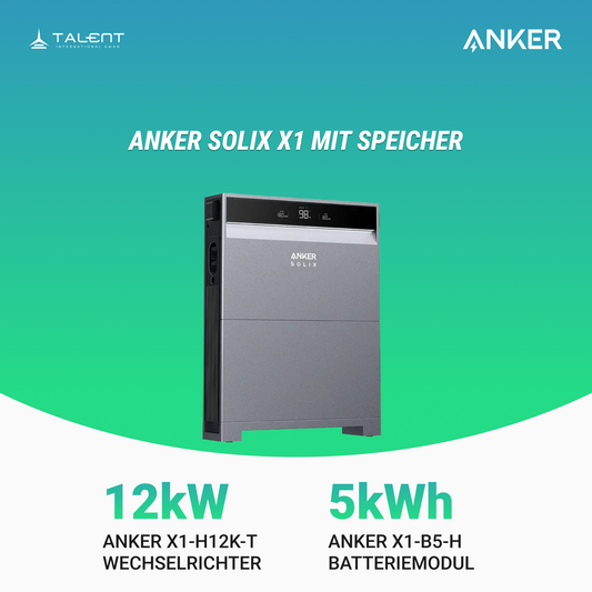 Anker SOLIX X1-H12K-T 12kW Wechselrichter mit Speicheroption -  Ihr Schritt in Richtung Energieunabhängigkeit