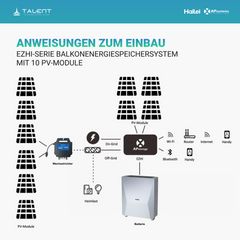 APsystems EZHI + EZ1D Set – Hybrid & Insel-System mit 5 kWh / 10 kWh Speicher + 4550W (10 x 455W) Bifazial Full Black PV Modulen, AC Leistung 3800W