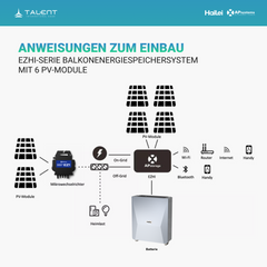 APsystems EZHI + EZ1M Set: Insel- & Hybrid-System + 5 kWh / 10 kWh Speicher + 2730W (6 × 455W) Bifacial Glas-Glas Full Black PV Modul + AC Leistung 2800W