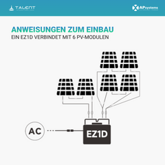 APsystems EZHI + EZ1D Set – Hybrid & Insel-System mit 5 kWh / 10 kWh Speicher + 4550W (10 x 455W) Bifazial Full Black PV Modulen, AC Leistung 3800W