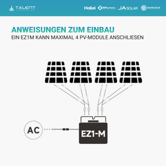 APsystems Mikro Wechselrichter EZ1-M 800W inkl. Wi-Fi und Bluetooth（10 Stück Stafelpreis）