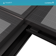 Solarcarport Einzel Clenergy PV-Gestellsystem ezShade 2.0 inkl. 9x 455W Bifazial Full Black Module