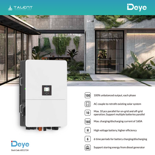 Deye Hochvolt Hybrid-Wechselrichter SUN-80K-SG02HP3-EU-EM6 80 kW Dreiphasig