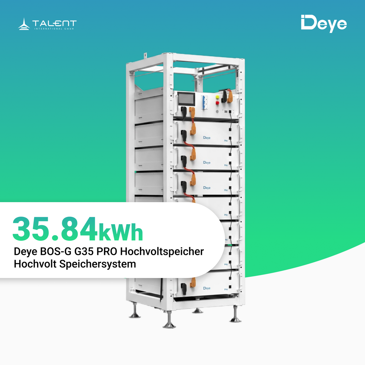 Deye BOS-G35 PRO Hochvoltspeicher 35,84 kWh | Deye BOS-G Pro Serie Hochvolt-Speichersystem