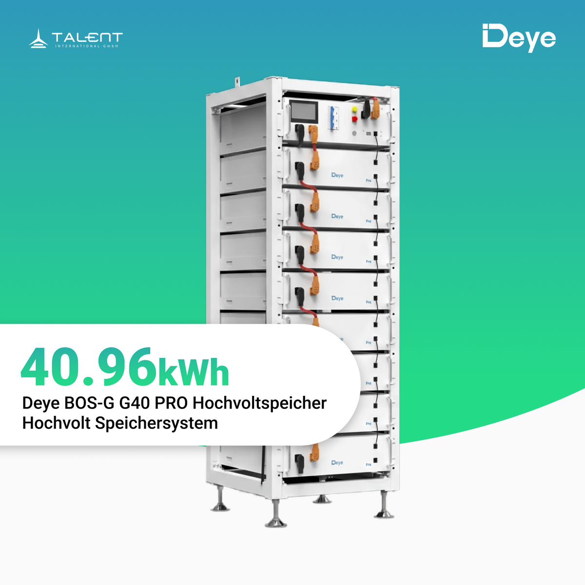 Deye BOS-G40 PRO Hochvoltspeicher 40,96 kWh | Deye BOS-G Pro Serie Hochvolt-Speichersystem