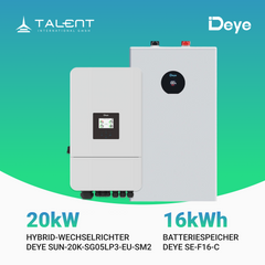 Deye SE-F16-C 16kWh Batteriespeicher & 20kW Hybrid-wechselrichter SUN-20K-SG05LP3-EU-SM2 Dreiphasig