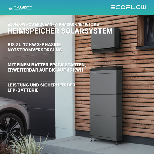EcoFlow PowerOcean 12kW Hybrid Wechselrichter mit LFP-Speichersystem (inkl. BMS)