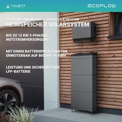 PV Komplettset 10.01 kWp - 22 × 455W Full Black & EcoFlow PowerOcean 10kW Hybrid Wechselrichter mit 10.24kWh LFP-Speichersystem (inkl. BMS)