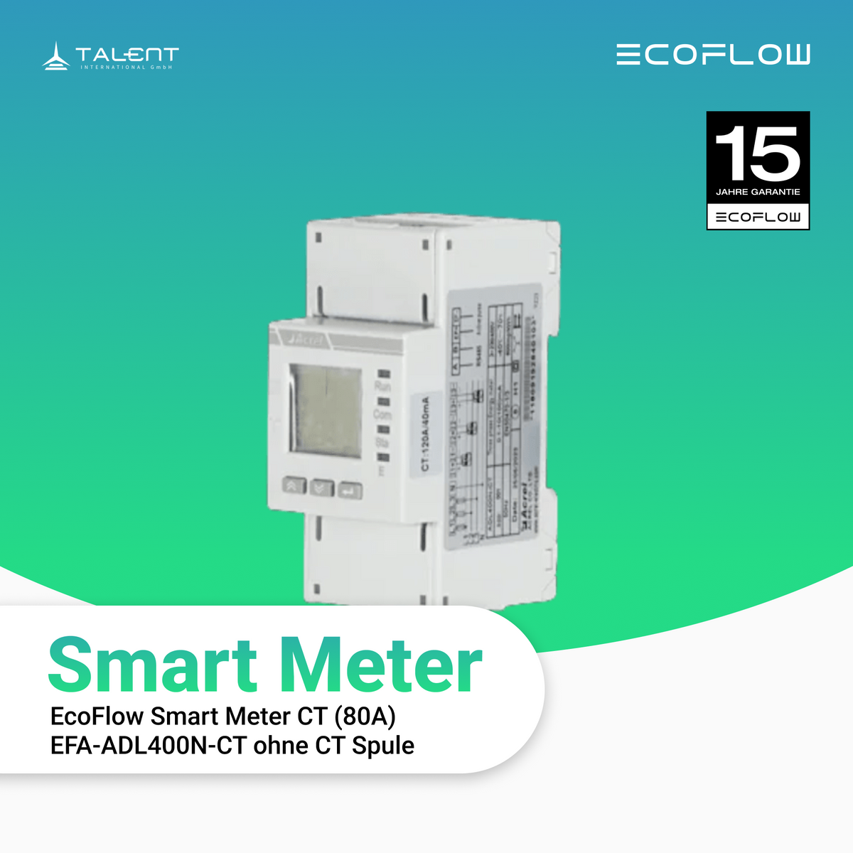 EcoFlow Smart Meter CT (80A) EFA-ADL400N-CT ohne CT Spule