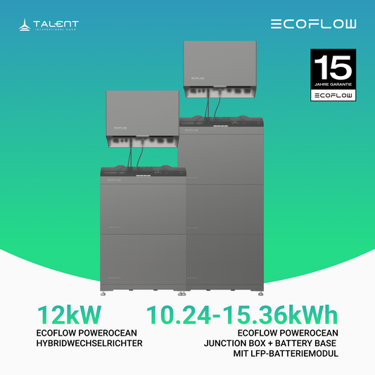 EcoFlow PowerOcean 12kW Hybrid Wechselrichter mit LFP-Speichersystem (inkl. BMS)