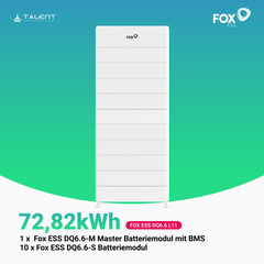 Fox ESS DQ6.6 Hochvolt-Speicher mit Master-BMS & Slave-Modulen L3 - L14 ( 19,86kWh bis 92,68kWh)