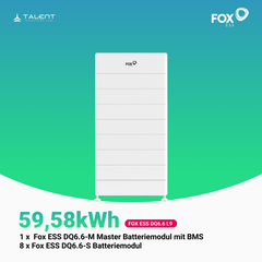 Fox ESS DQ6.6 Hochvolt-Speicher mit Master-BMS & Slave-Modulen L3 - L14 ( 19,86kWh bis 92,68kWh)